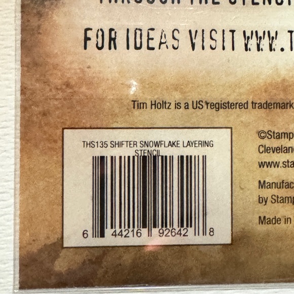 Tim Holtz Stencils Snowflakes Digits Distress Ink#3 6 Pc Lot Linen Photo Soot - Picture 5 of 9